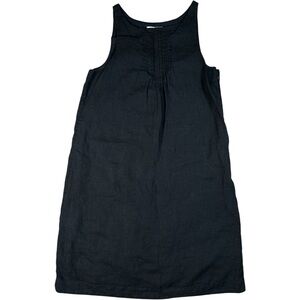 Vineyard Vines Linen Pintuck Cisco Swing Dress Black Women’s Size 00